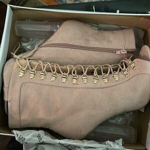 Wild diva open toe heel bootie